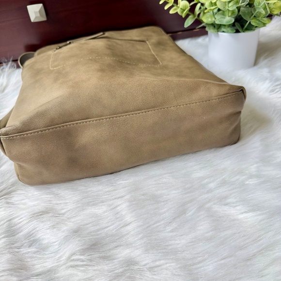 Universal Thread Goods Co. Olive Military Green Faux Leather Commuter Backpack - Picture 9 of 15